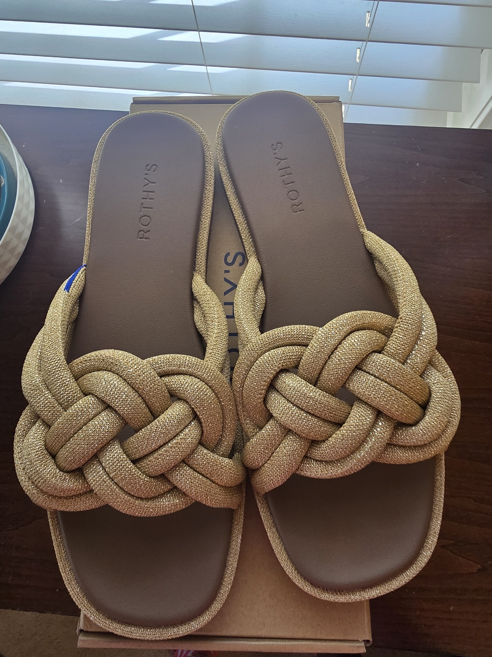 Rothy's The Summer Sandal Golden Sun Metallic Bronze Size 10.5 NWT - Picture 3 of 7